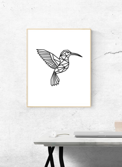 Vivacité Ailée : Décoration Murale Colibri