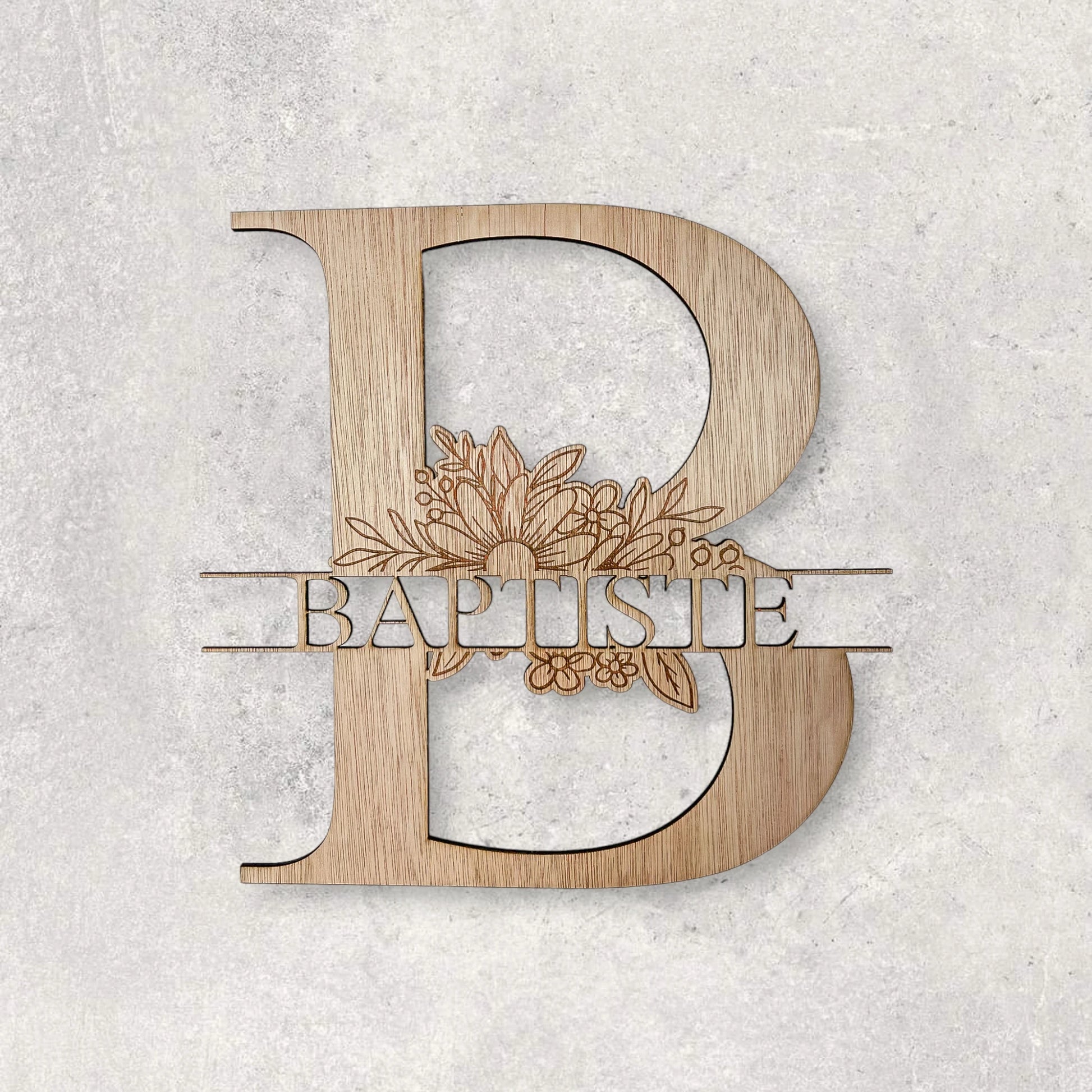 Monogramme avec prenom personnalisee en bois