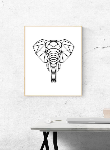 Sagesse de la Nature, Tête d'Éléphant en Décoration Murale