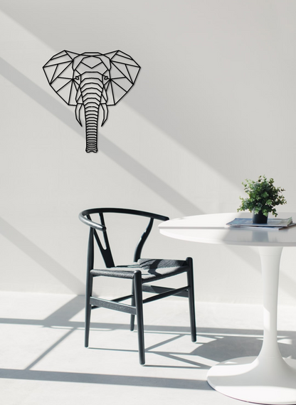 Sagesse de la Nature, Tête d'Éléphant en Décoration Murale