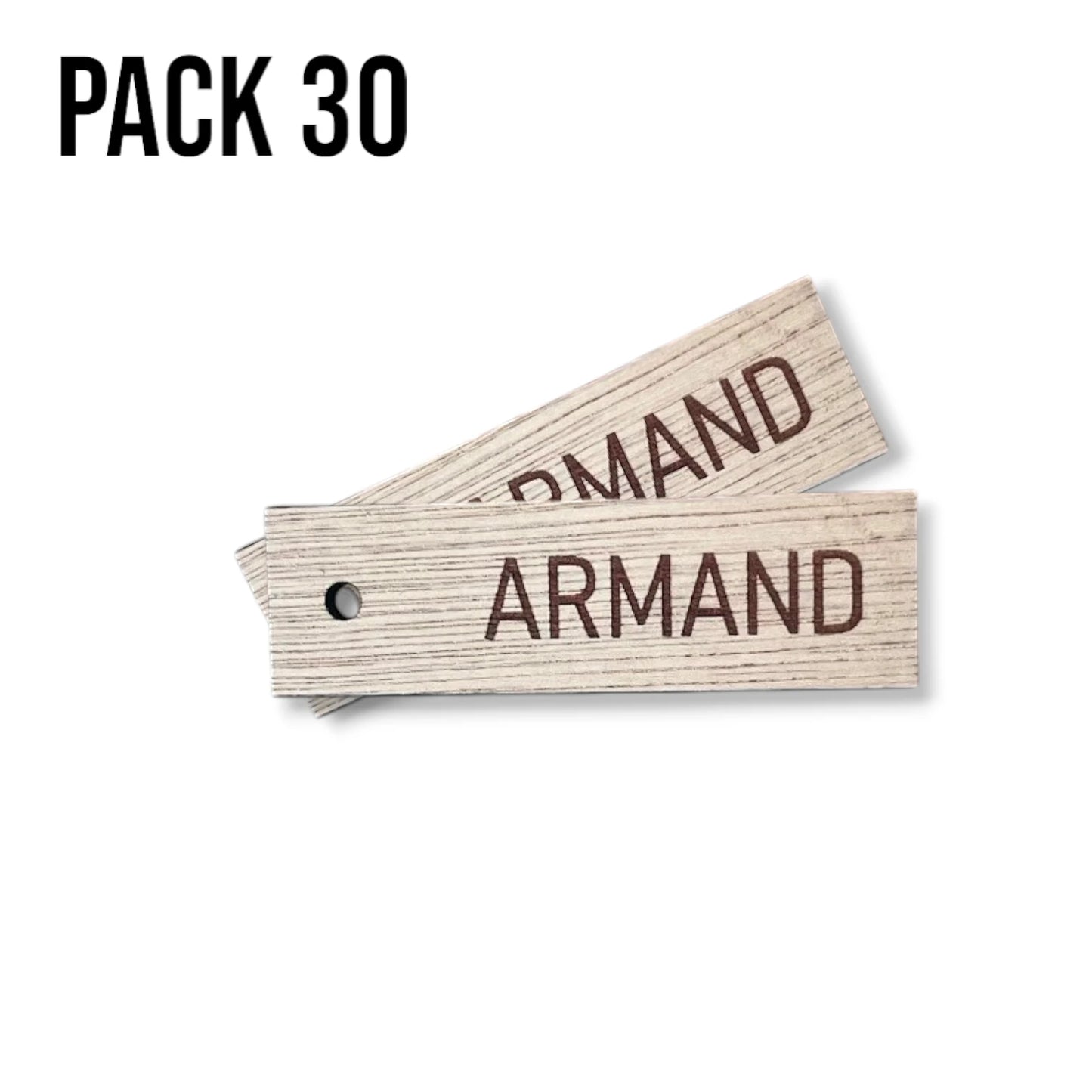 Gepersonaliseerde houten labels | Set van 30