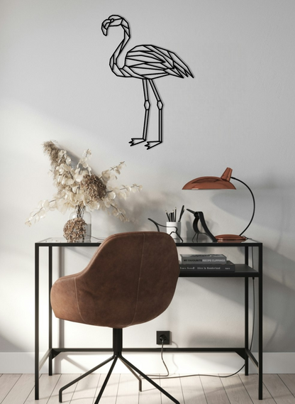 Charme des tropiques, décoration murale flamant rose